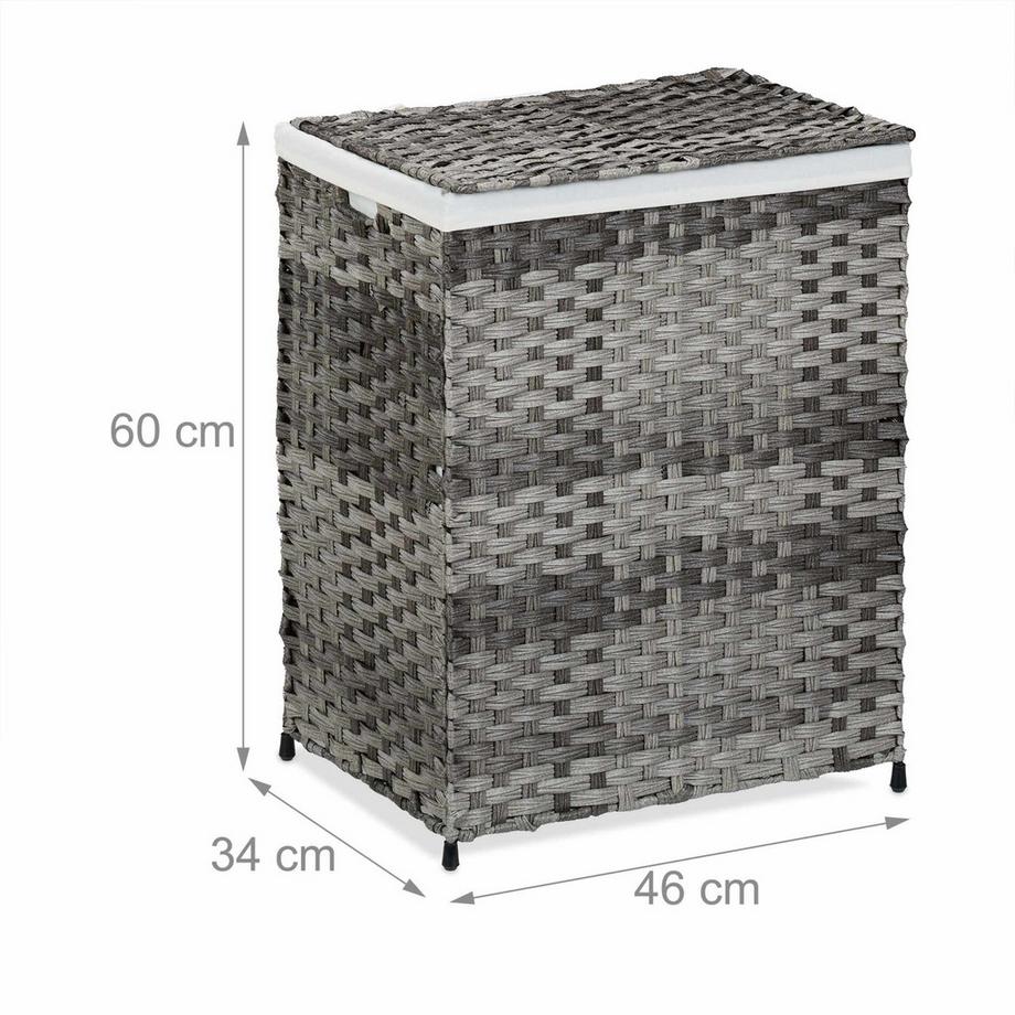 Northix Wäschekorb in Rattanoptik 90 l  