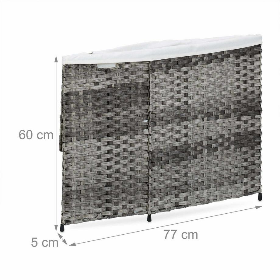 Northix Wäschekorb in Rattanoptik 90 l  
