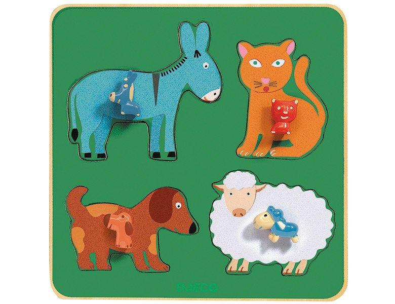 Djeco  Puzzle Family Farm (4Teile) 