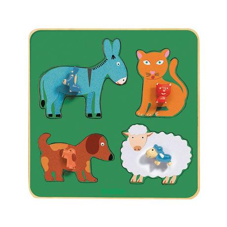 Djeco  Puzzle Family Farm (4Teile) 