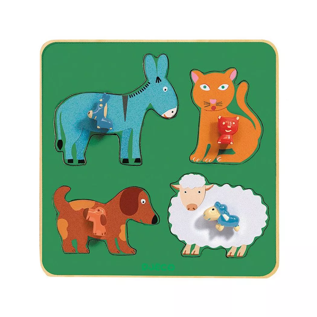 Djeco - Puzzle Family Farm (4Teile)