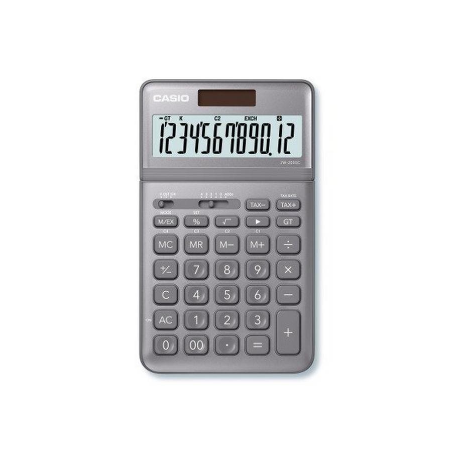 CASIO Tischrechner JW200SCGY 12-stellig grau