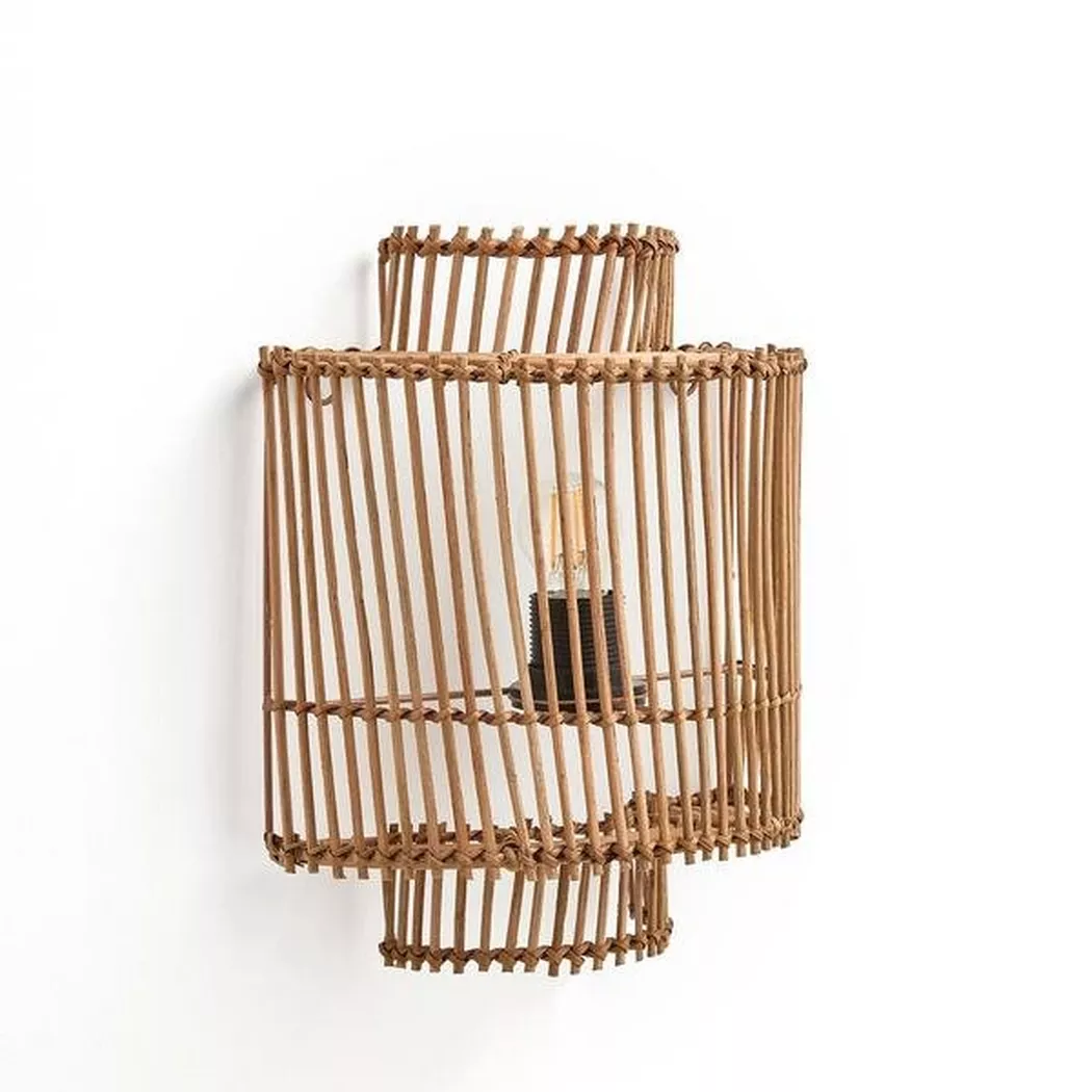 La Redoute Intérieurs – Wandleuchte Haya aus Rattan, One Size, Écru