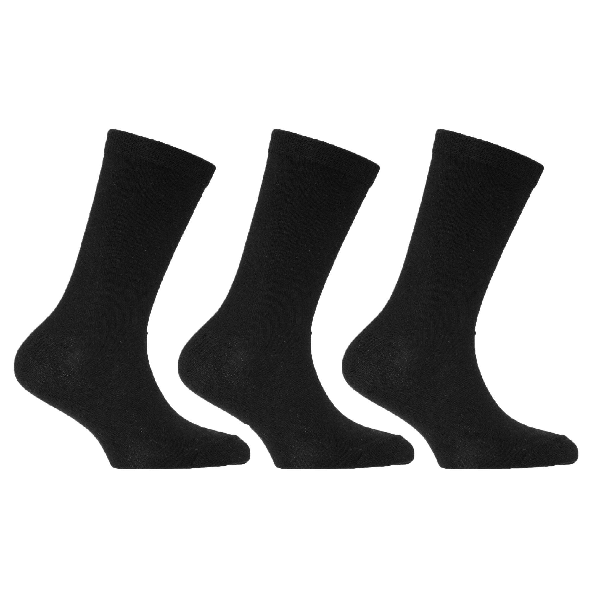 Image of Schulsocken Unifarben (3er Pack) Mädchen Schwarz 23-26