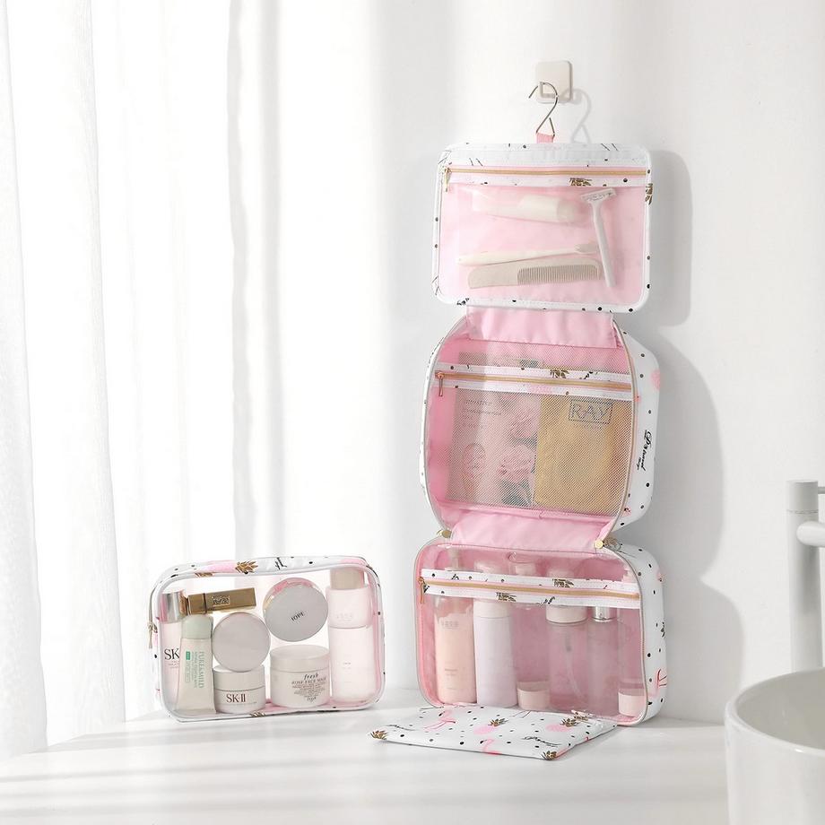 Only-bags.store Borsa da Toilette da Appendere Borsa da Viaggio Grande Borsa Cosmetica Impermeabile  