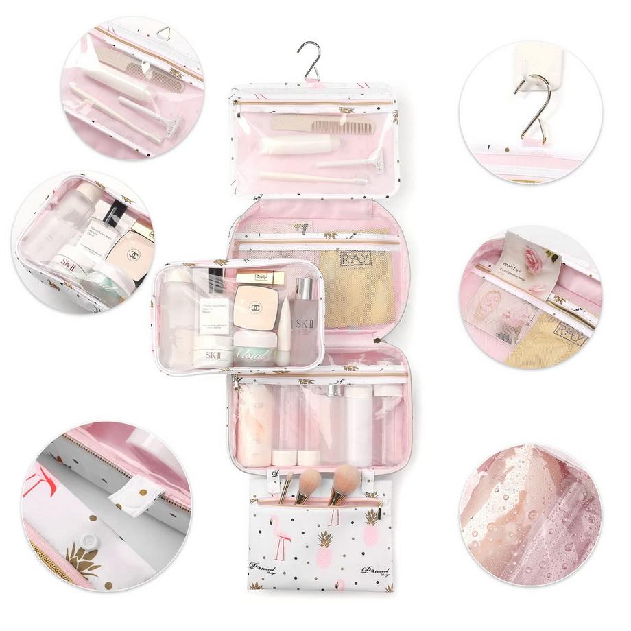 Only-bags.store Borsa da Toilette da Appendere Borsa da Viaggio Grande Borsa Cosmetica Impermeabile  