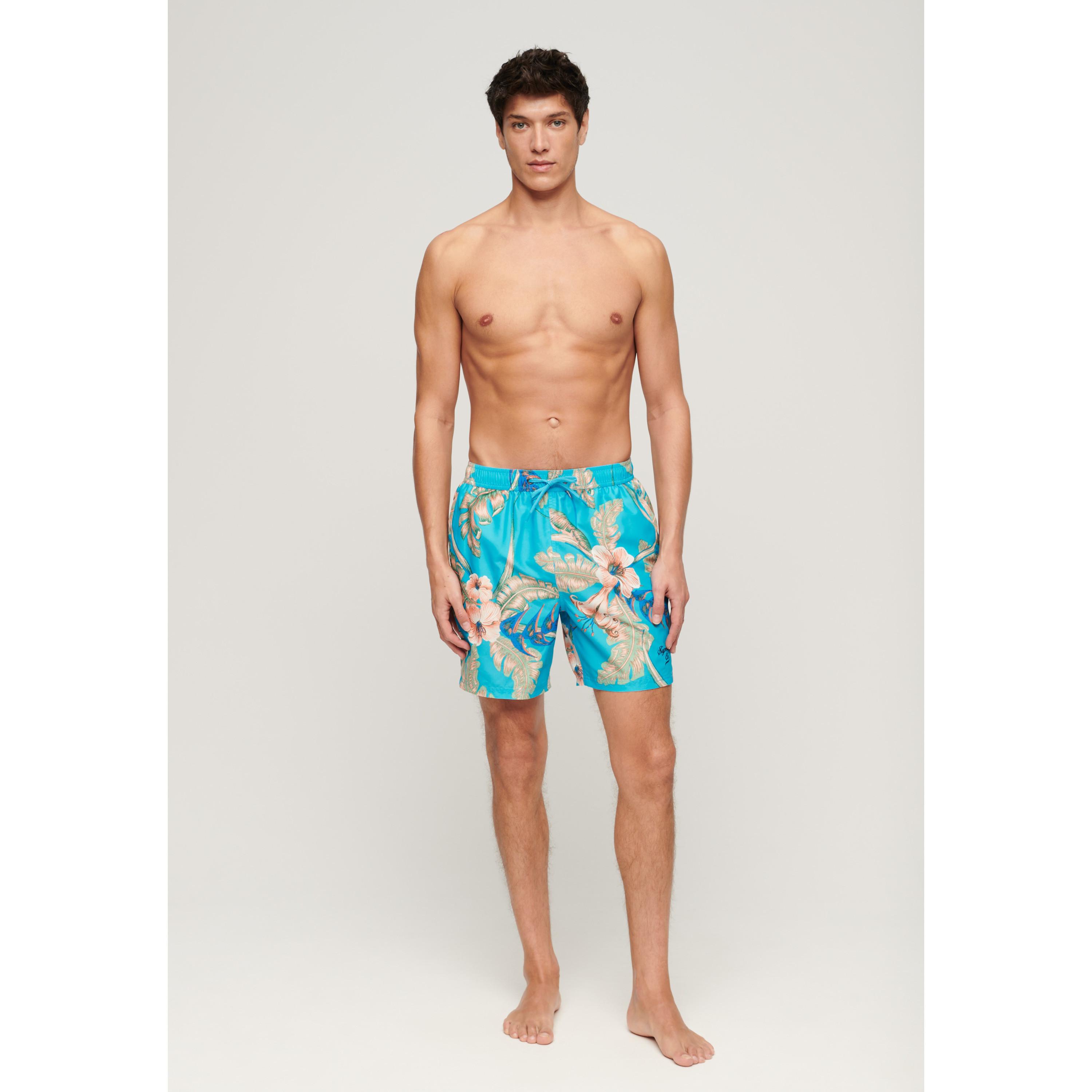 Superdry  badehose mit hawaii-print 