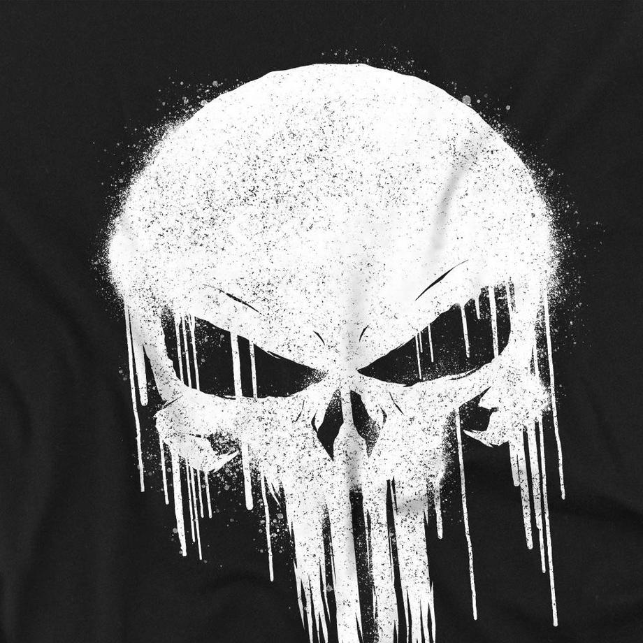 The Punisher Punisher Spray Paint Skull T-Shirt Manches Longues  