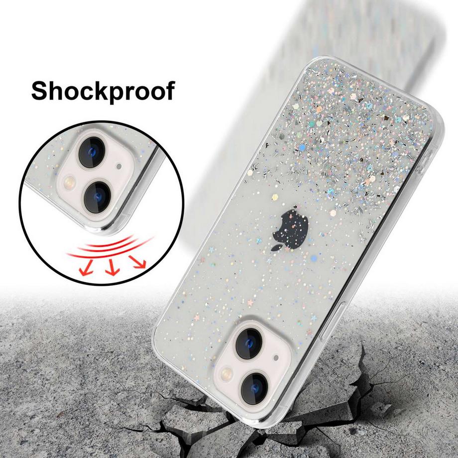 Cadorabo  Hülle für Apple iPhone 14 PLUS TPU Silikon mit funkelnden Glitter 