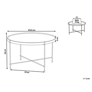 Beliani Table d'appoint en Verre de sécurité Moderne LUCEA  