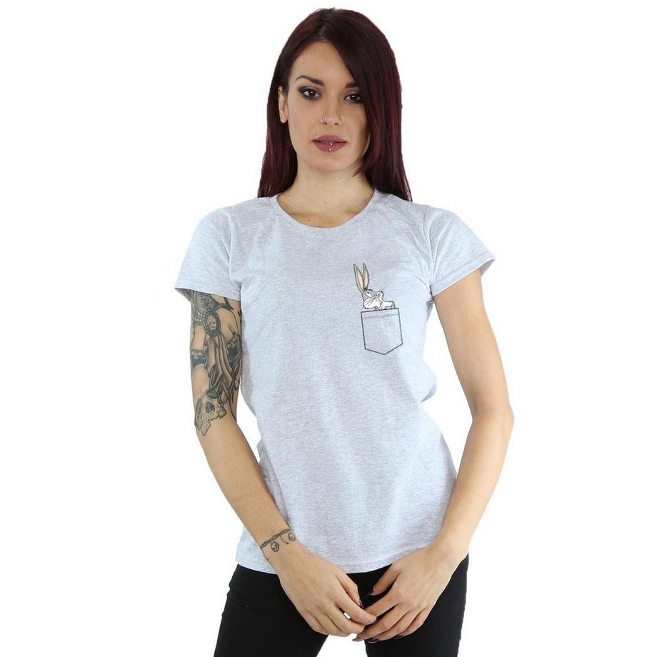 LOONEY TUNES Bugs Bunny T-Shirt con Tasca  
