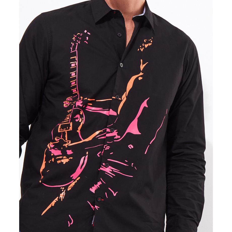 Joe Browns Camicia Maniche Lunghe Motivo Musicista  