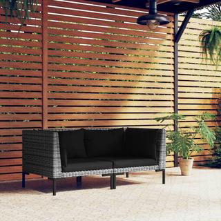 VidaXL Canapé de jardin rotin synthétique  