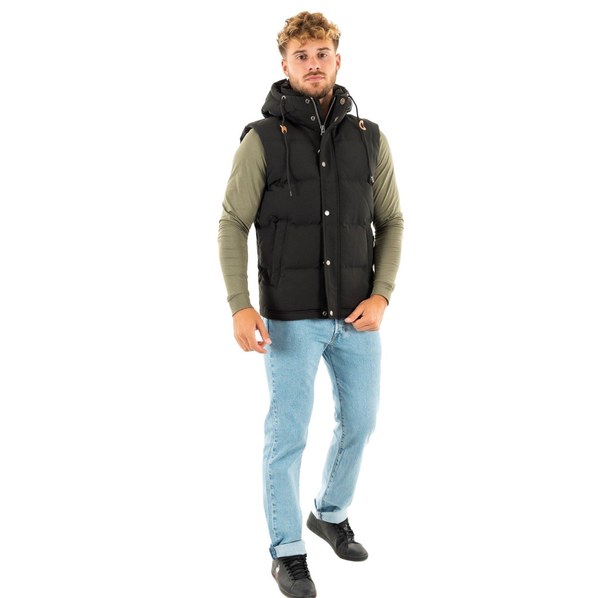 Superdry  ärmellose daunenjacke mit kapuze everst 