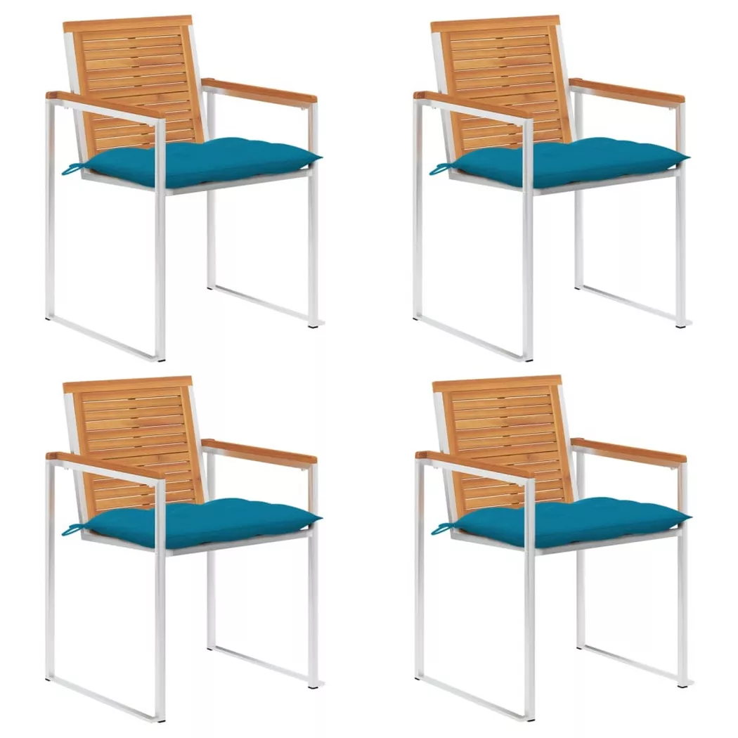 VidaXL - Gartenstuhl akazienholz, One Size, Blau