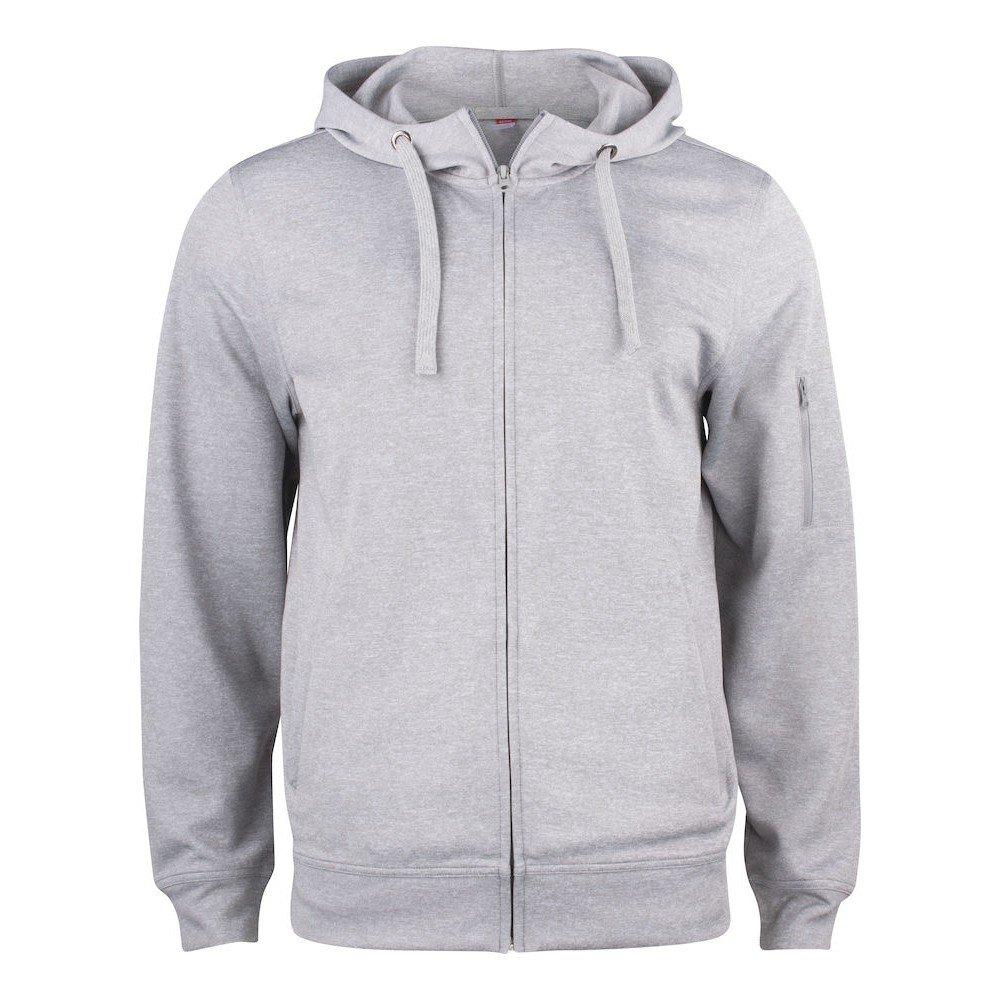 Image of Basic Hoodie Mit Durchgehendem Reißverschluss Aktiv Herren Grau S