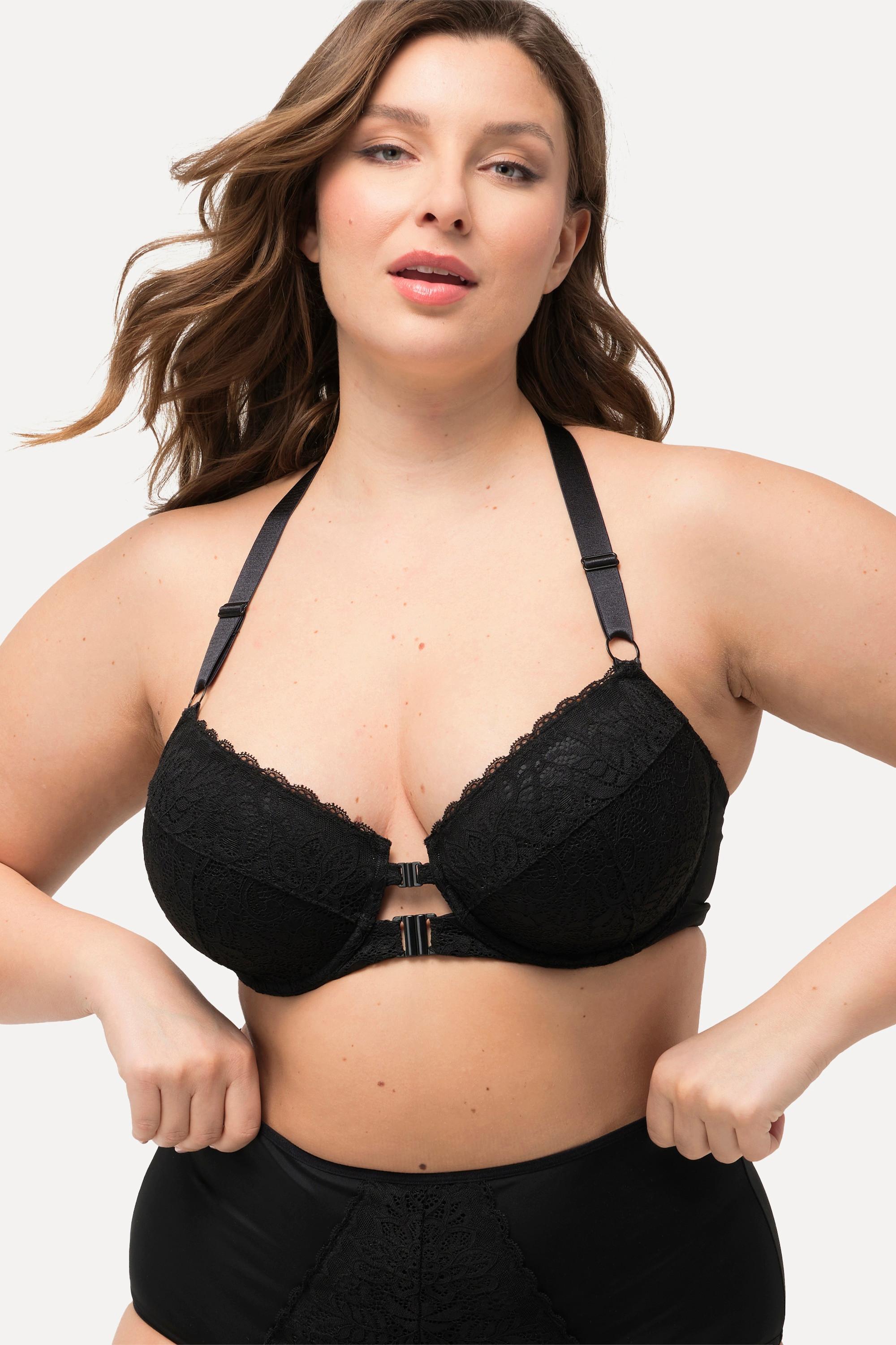 Ulla Popken  Soutien-gorge à armatures, bonnets souples et fermeture sur le devant, bonnets B-E 