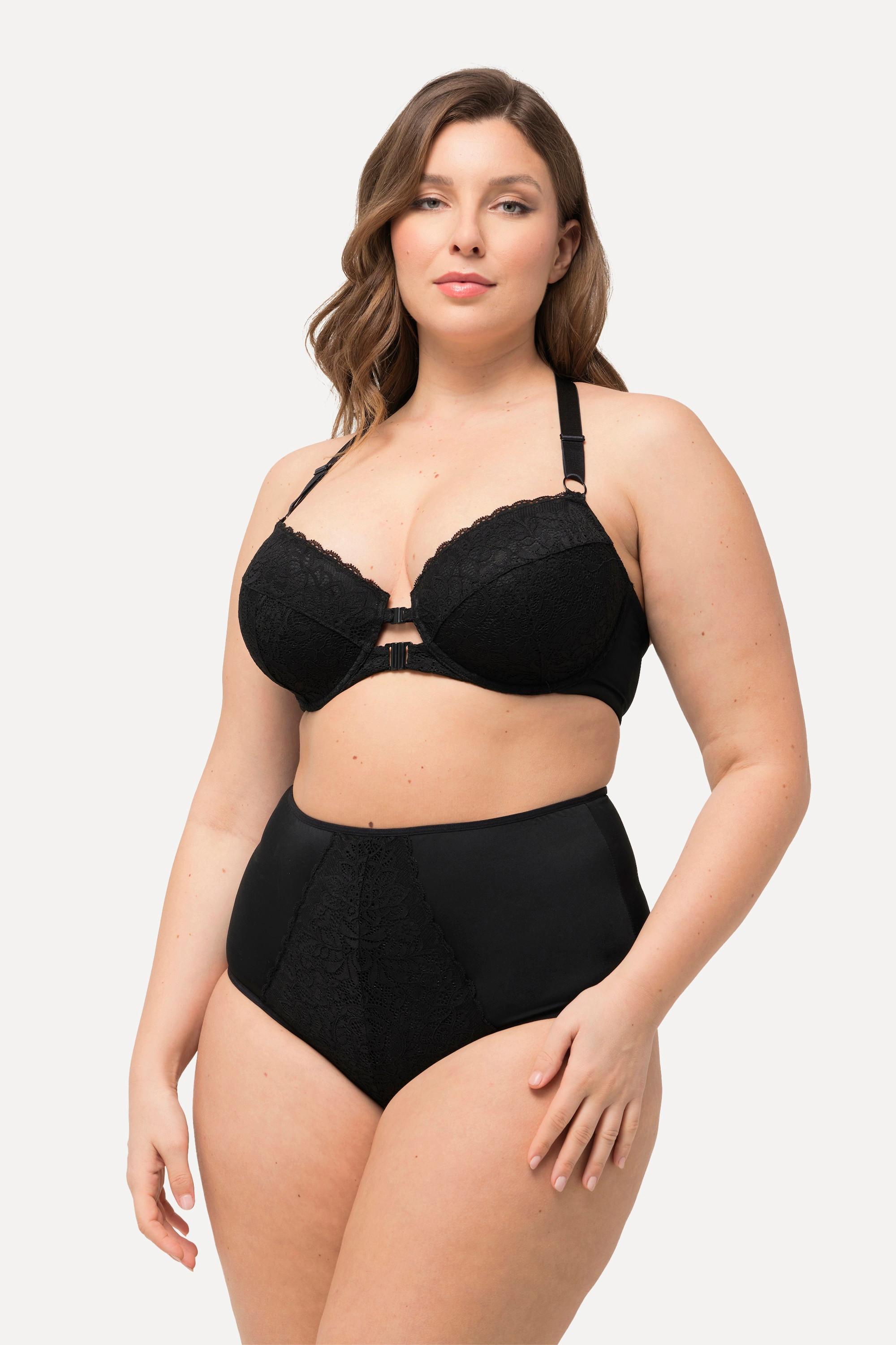 Ulla Popken  Soutien-gorge à armatures, bonnets souples et fermeture sur le devant, bonnets B-E 