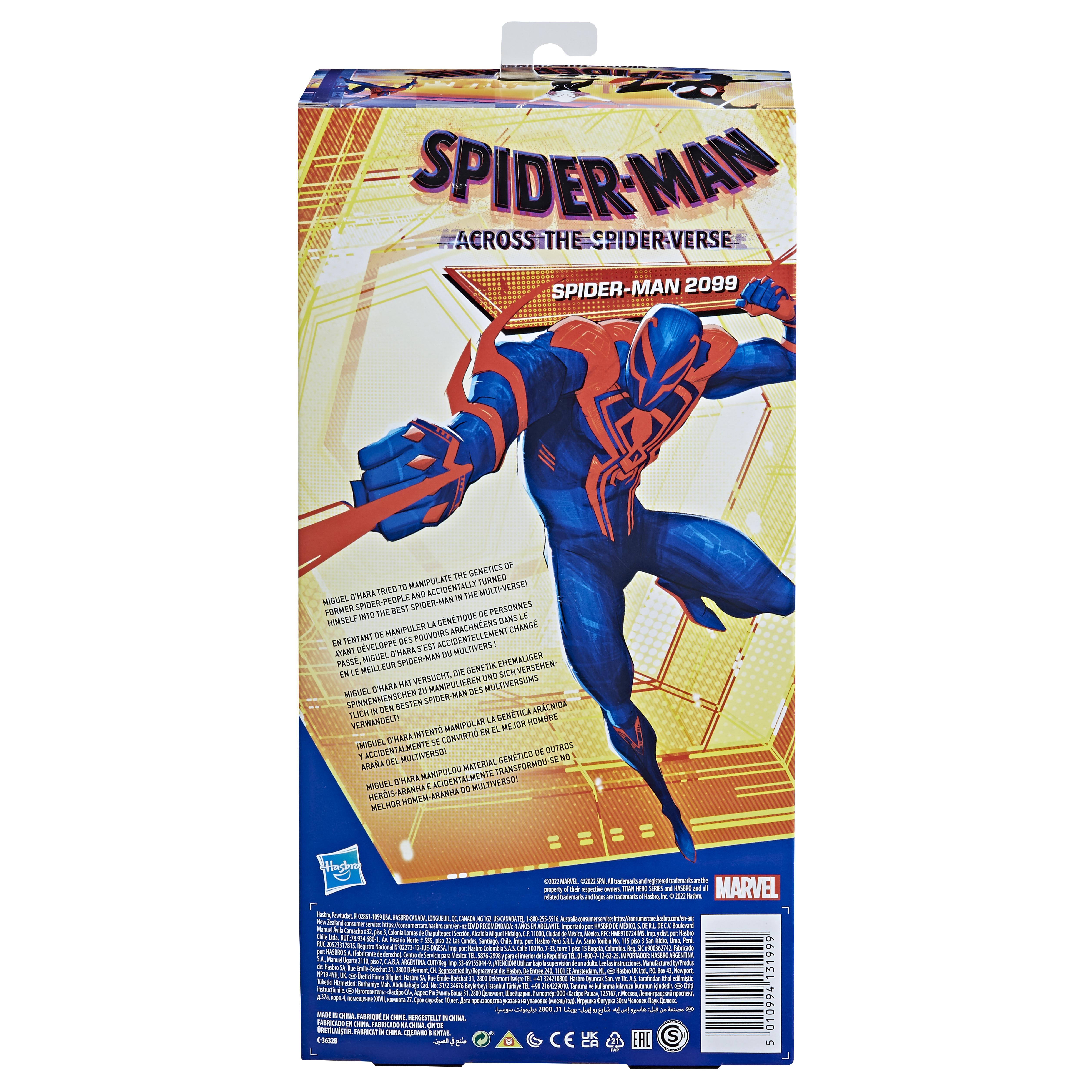 Hasbro  Marvel Spider-Man Titan Hero Series, Spider-Man 2099, action figure deluxe dal film "Spider-Man: Across the Spider-Verse", action figure collezionabile in scala da 30 cm, dai 4 anni in su 