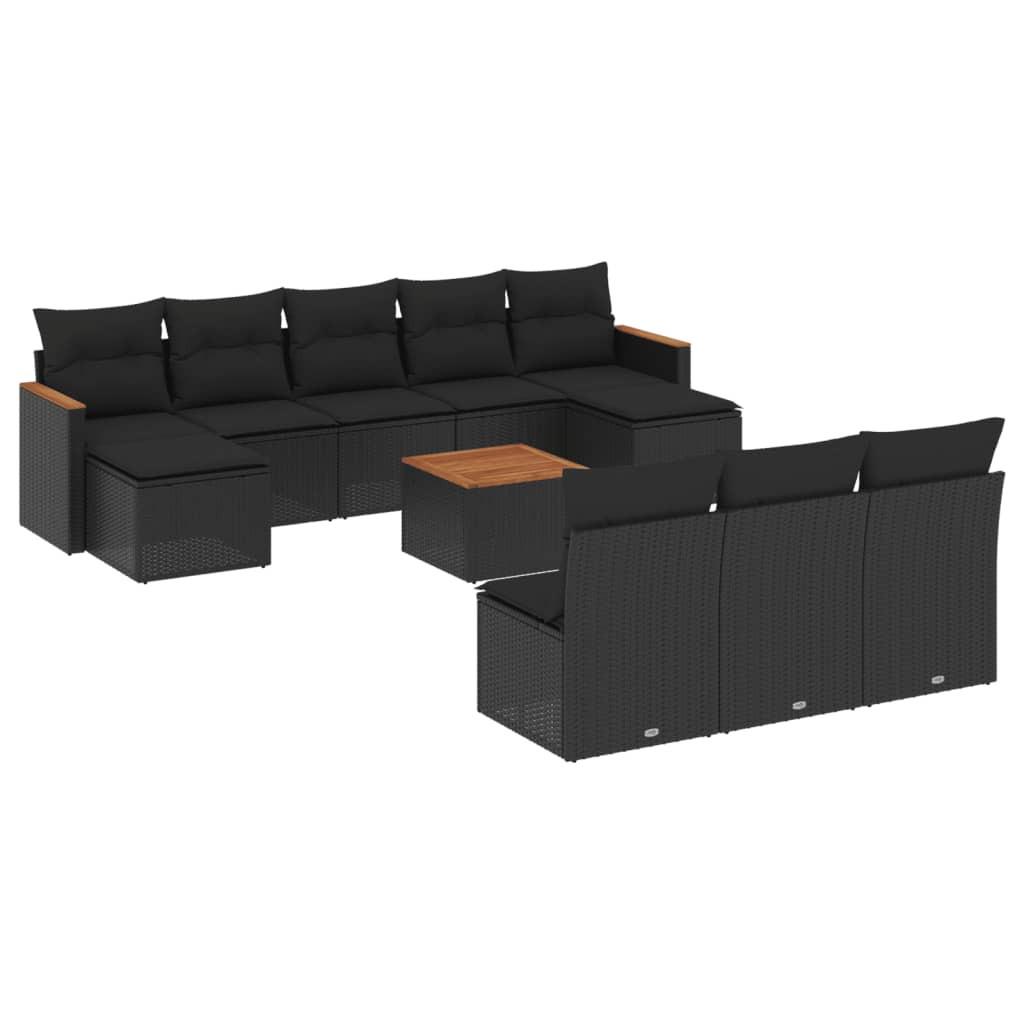 VidaXL set divano da giardino Polirattan  