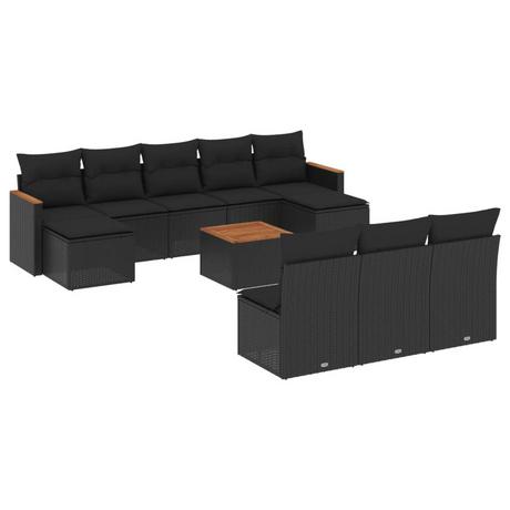 VidaXL set divano da giardino Polirattan  