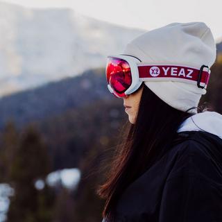 YEAZ  BLACK RUN Ski- und Snowboard-Brille rot/matt weiß 