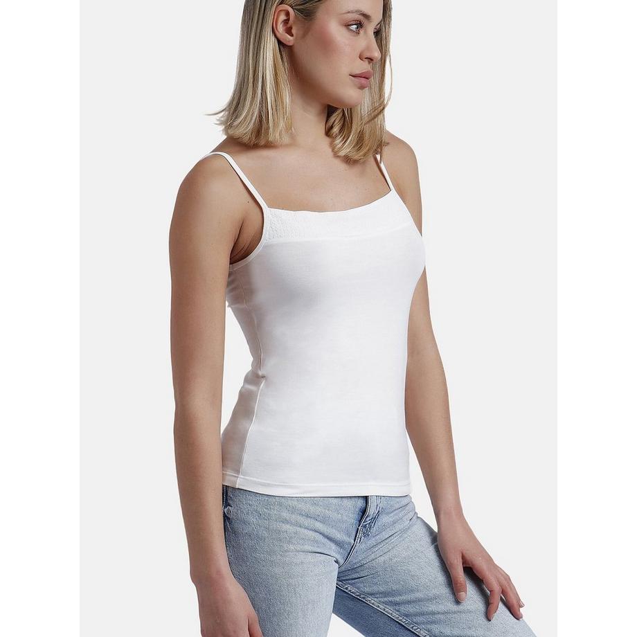 Admas Tanktop Pailletten Ausschnitt  
