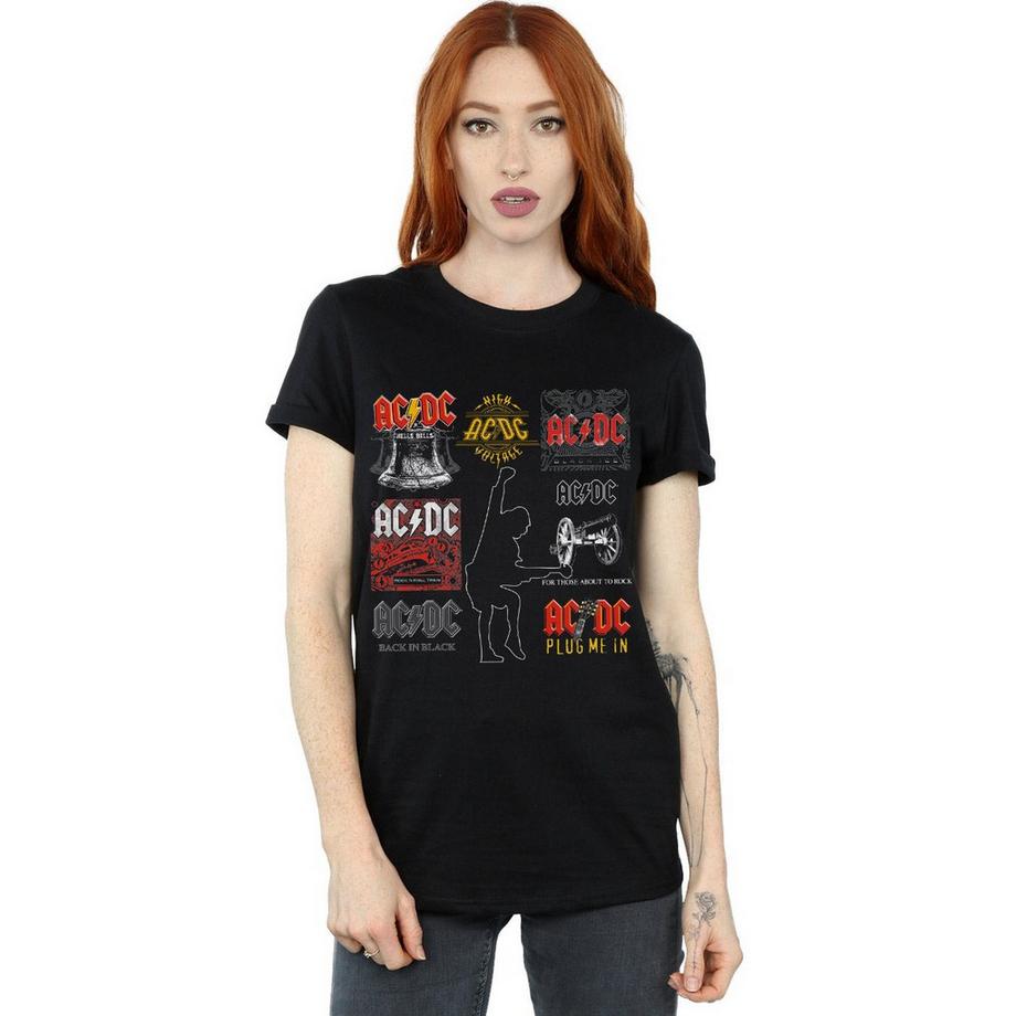 AC/DC ACDC Bedrucktes Boyfriend T-Shirt  