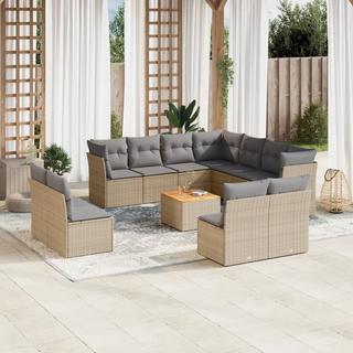 VidaXL set divano da giardino Polirattan  