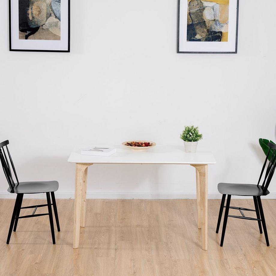 Northio Set 2 sedie da pranzo in metallo con altezza seduta 43,5 cm, schienale a X, confezione da 2 sedie trattoria industriale  