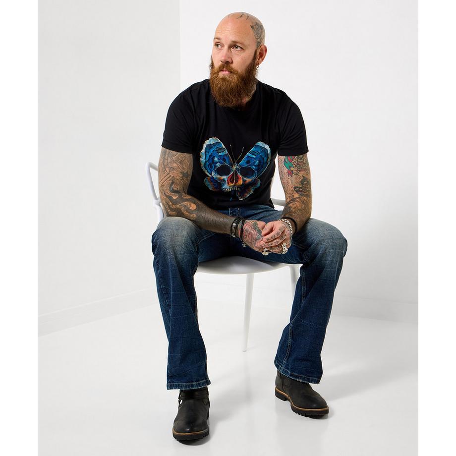 Joe Browns T-Shirt Motivo Teschio e Farfalla  