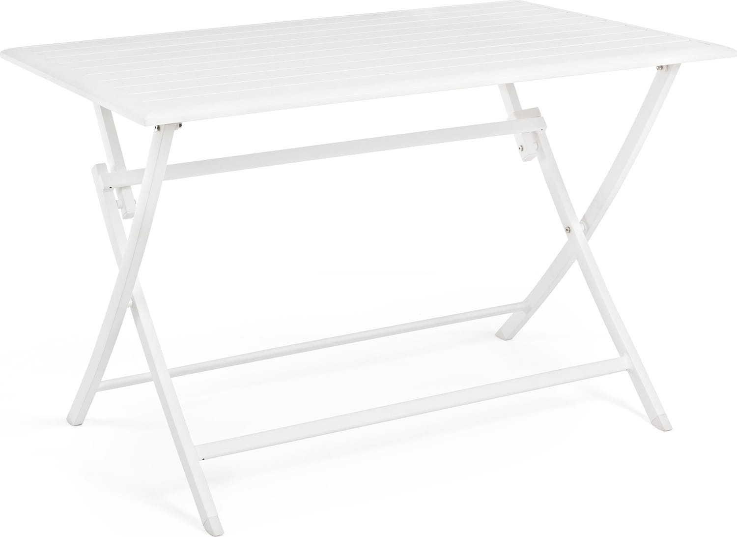 mutoni Table de jardin pliante Elin blanche LH30 110x70  