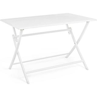 mutoni Table de jardin pliante Elin blanche LH30 110x70  