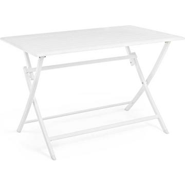 Table de jardin pliante Elin blanche LH30 110x70