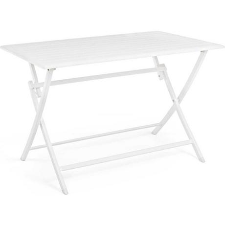 mutoni Table de jardin pliante Elin blanche LH30 110x70  