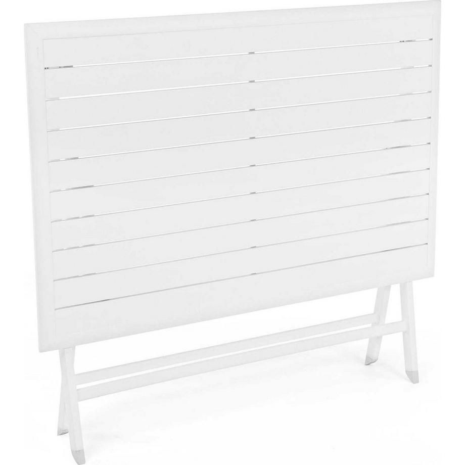 mutoni Table de jardin pliante Elin blanche LH30 110x70  