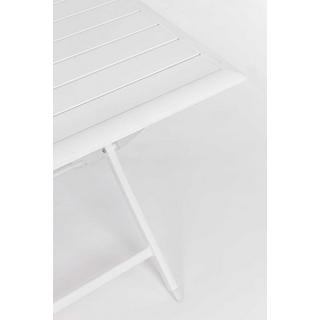 mutoni Table de jardin pliante Elin blanche LH30 110x70  