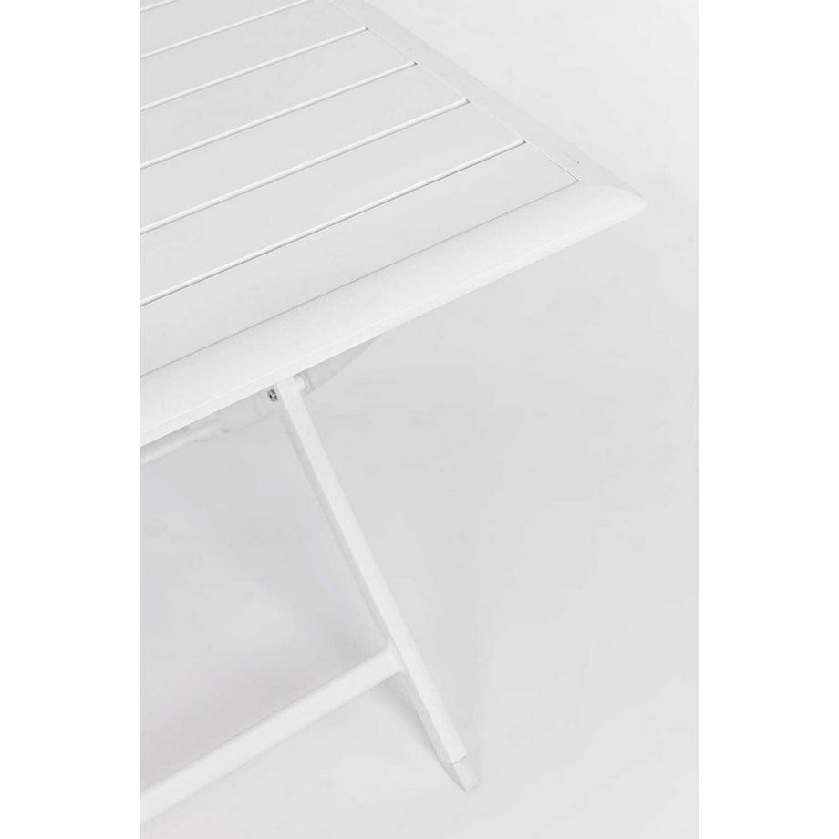 mutoni Table de jardin pliante Elin blanche LH30 110x70  