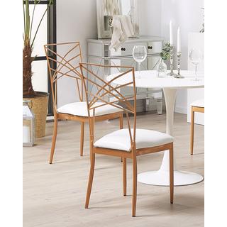 Beliani Lot de 2 chaises en Métal Moderne GIRARD  