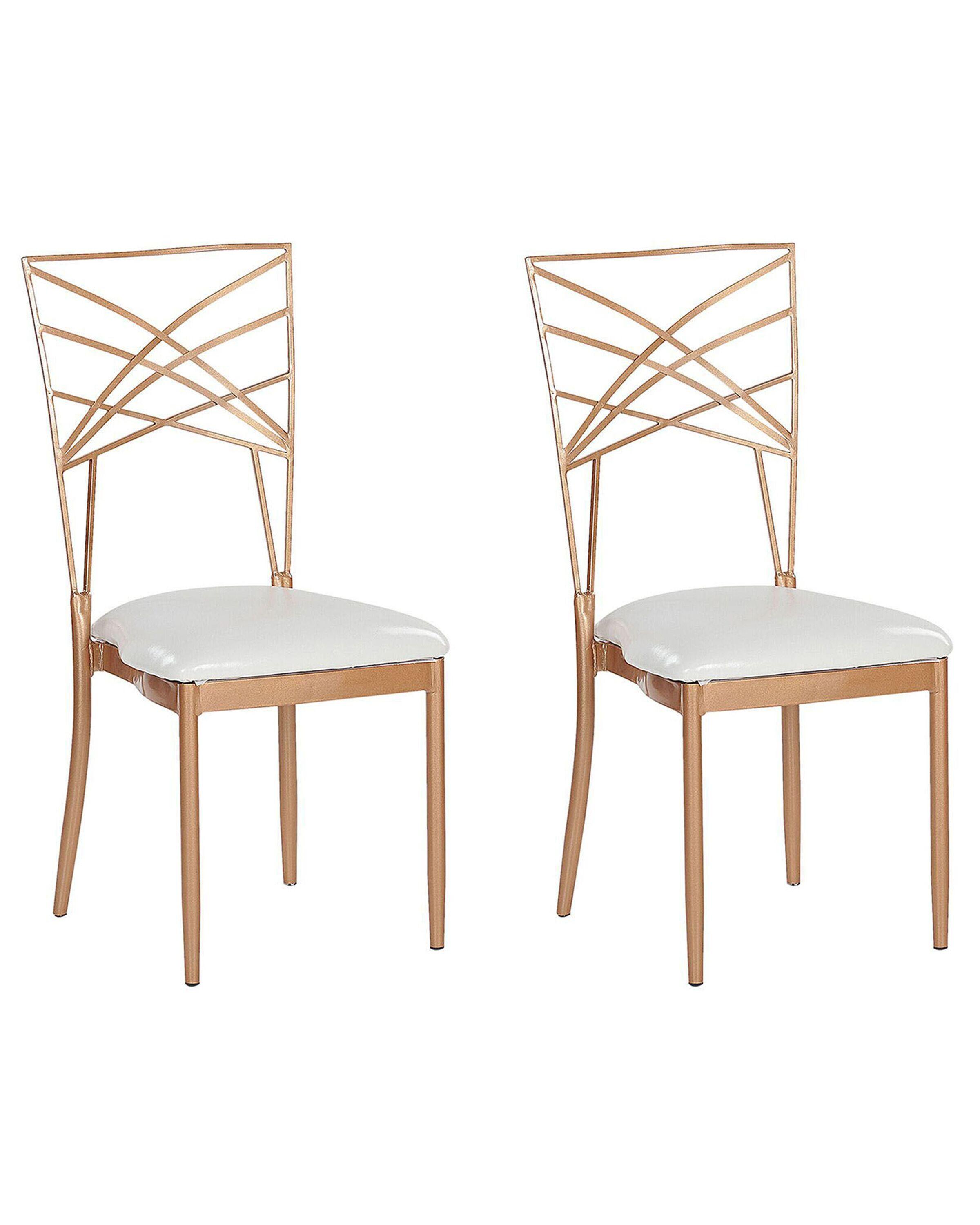 Beliani Lot de 2 chaises en Métal Moderne GIRARD  