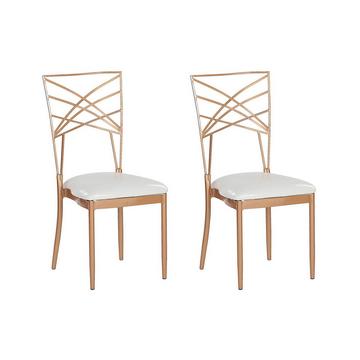 Lot de 2 chaises de salle à manger en Acier Glamour GIRARD