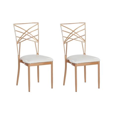 Beliani Lot de 2 chaises en Métal Moderne GIRARD  