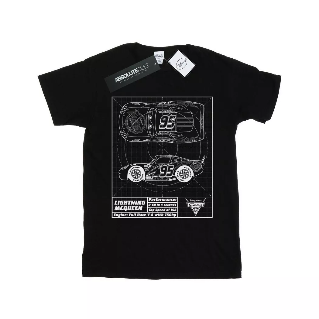 Disney - Cars TShirt, für Damen, Schwarz, Größe XL
