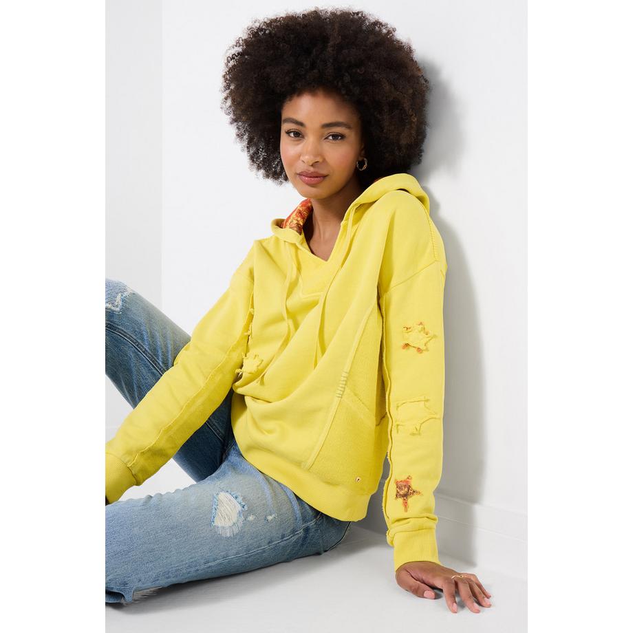 Kapuzensweatshirt mit Stern-Applikation