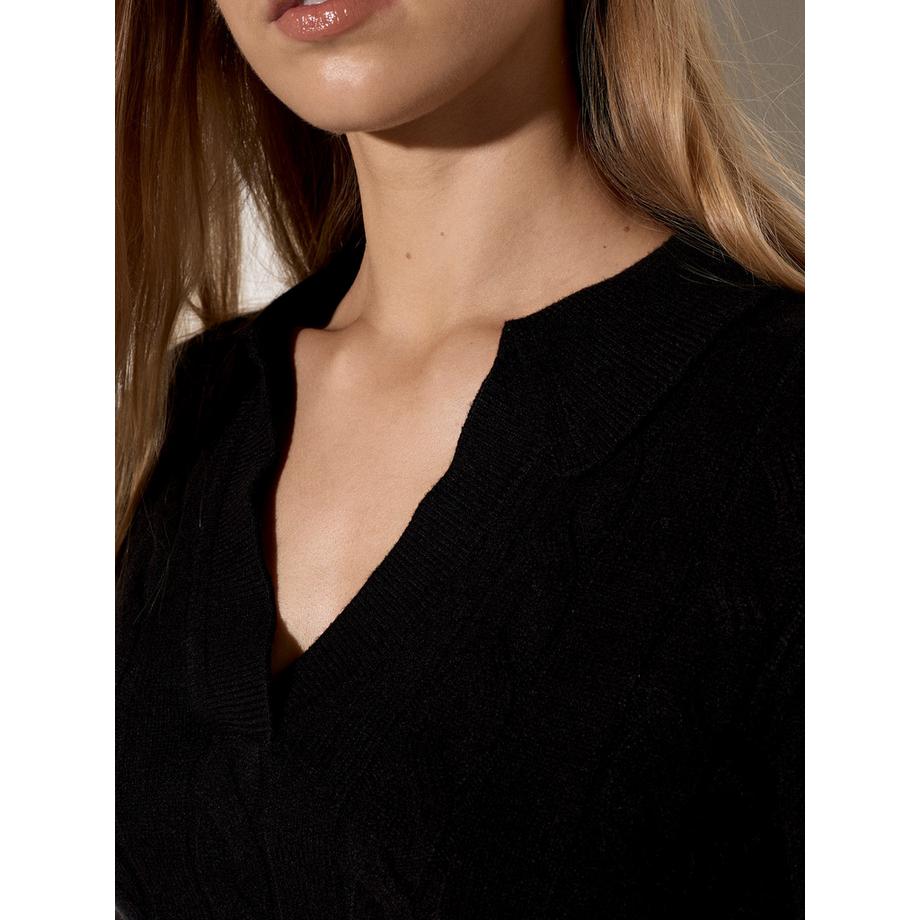 APRICOT Pullover a collo a V con motivo a trecce  