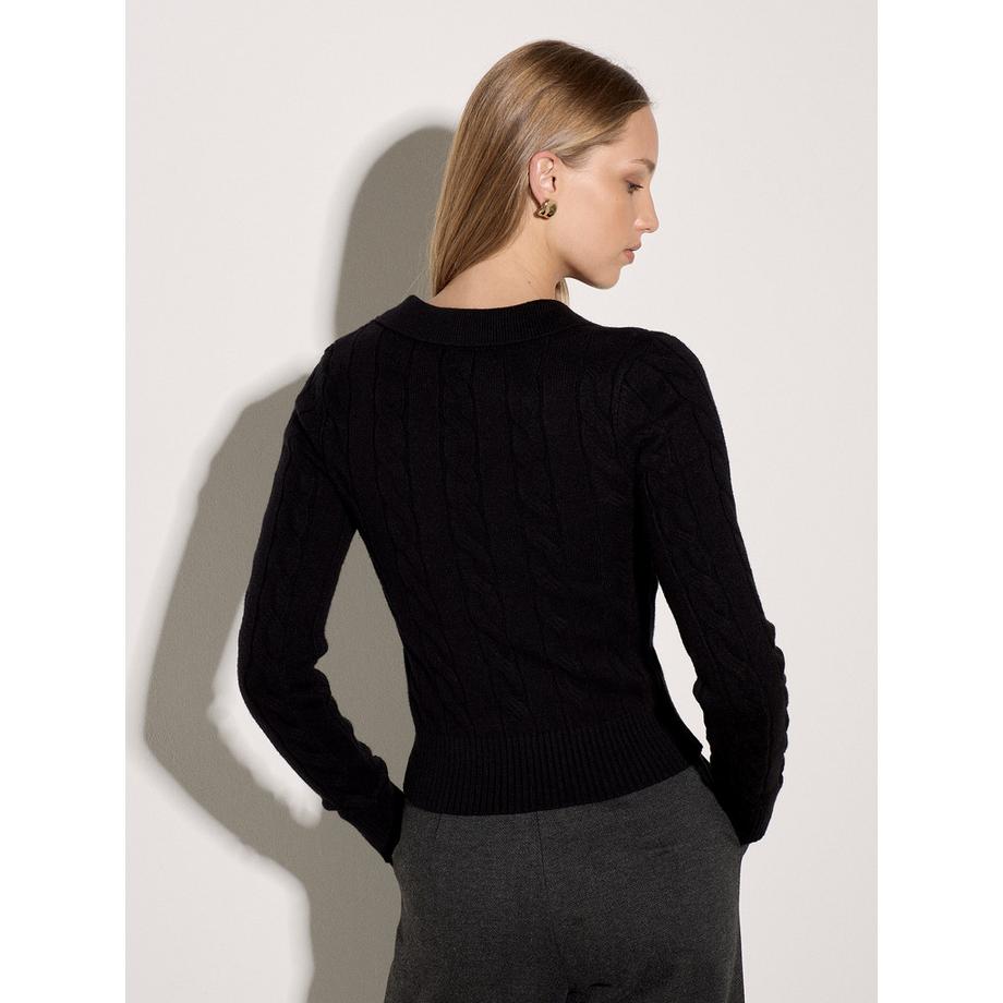 APRICOT Pullover a collo a V con motivo a trecce  
