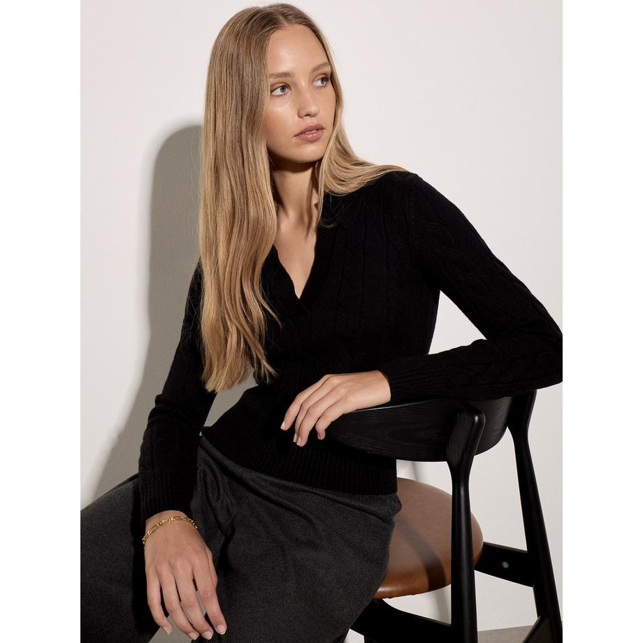 APRICOT Pullover a collo a V con motivo a trecce  