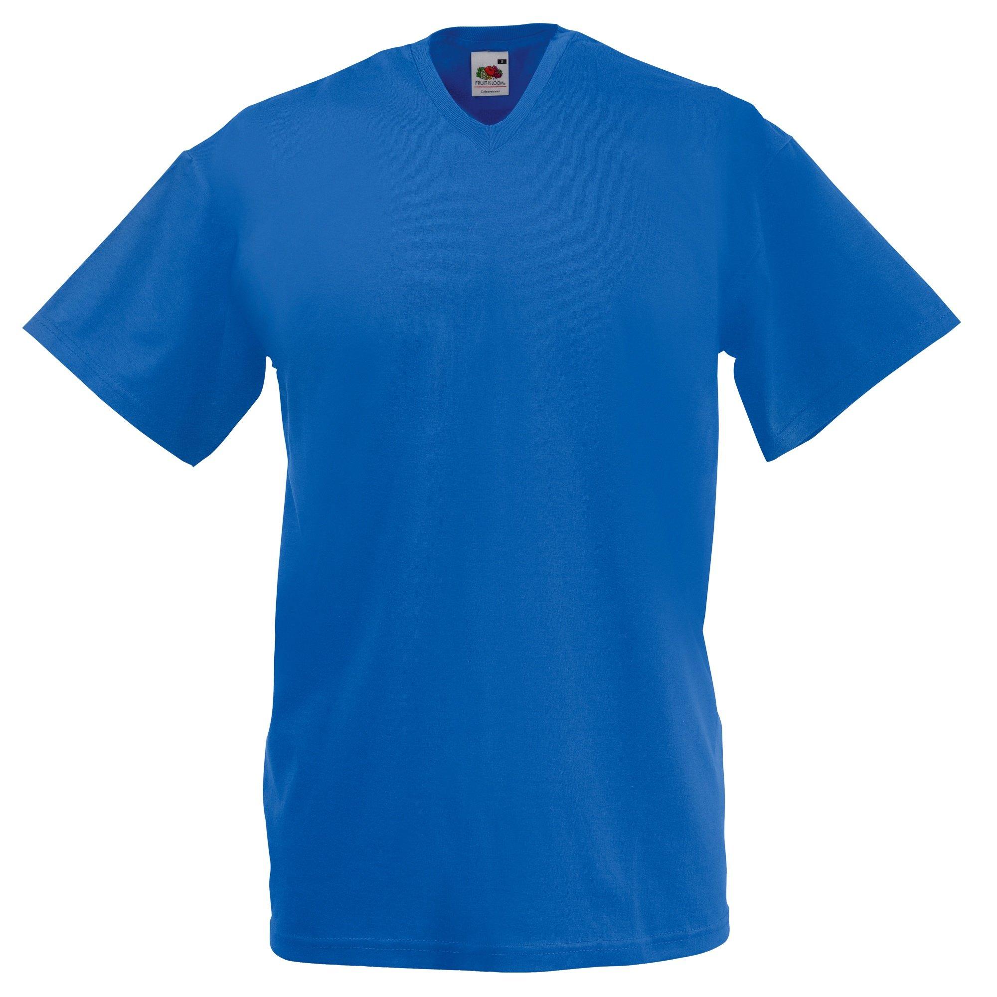 Image of Valueweight Tshirt Männer Mit Vausschnitt, Kurzärmlig Herren Königsblau XXL