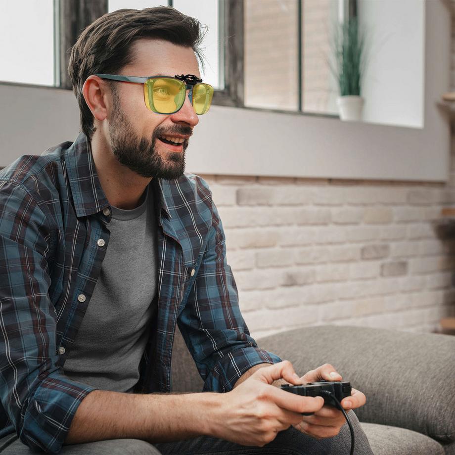 Avizar Clip-On Anti-Blaulicht PC Brille  