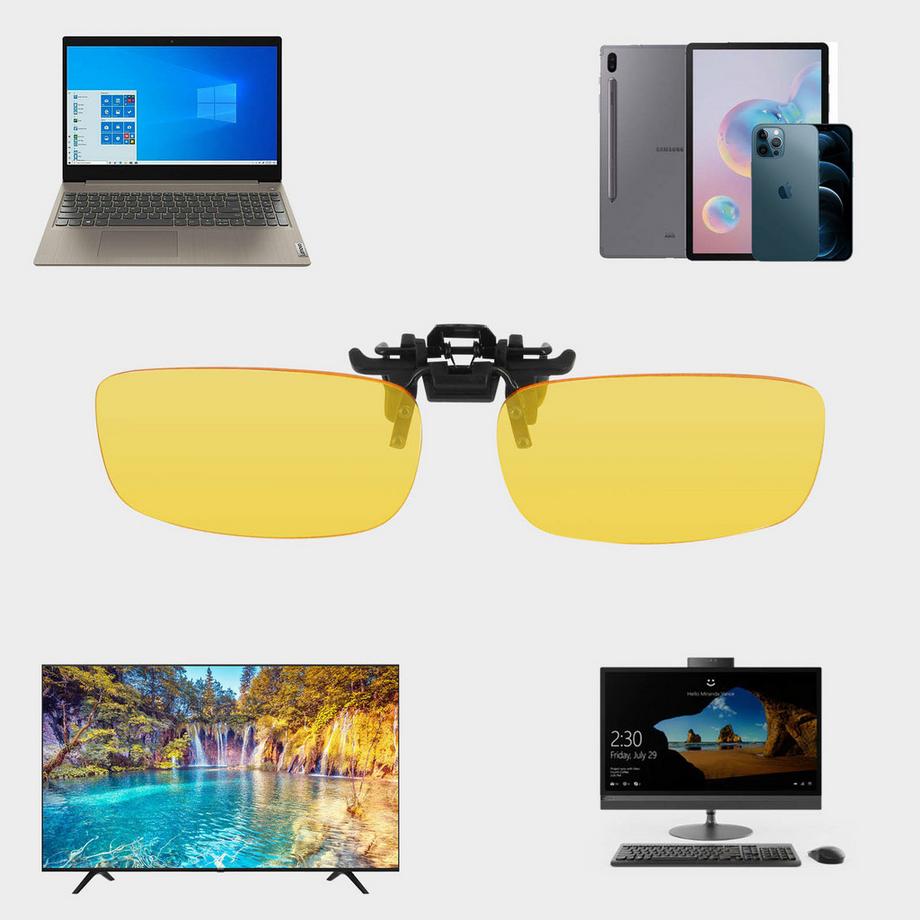 Avizar Clip-On Anti-Blaulicht PC Brille  